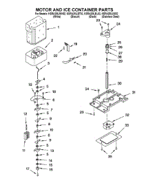Motor And Ice Container Parts parts for Kitchenaid Side-By-Side Refrigerator KSRA25ILBL02 from AppliancePartsPros.com