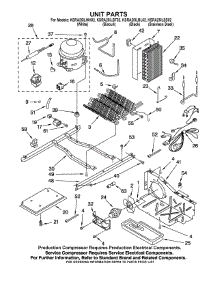 Unit Parts parts for Kitchenaid Side-By-Side Refrigerator KSRA25ILBL02 from AppliancePartsPros.com