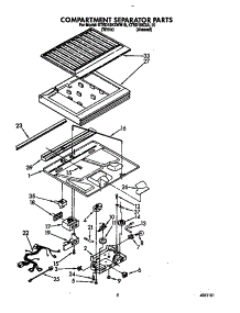 Compartment Separator parts for Kitchenaid Refrigerator KTRD18KXWH00 from AppliancePartsPros.com