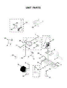 Unit Parts parts for Kitchenaid Bottom-Mount Refrigerator KRFC704FBS01 from AppliancePartsPros.com