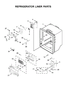 Refrigerator Liner Parts parts for Kitchenaid Bottom-Mount Refrigerator KRFC704FPS01 from AppliancePartsPros.com