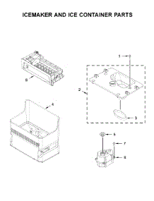 Icemaker And Ice Container Parts parts for Kitchenaid Bottom-Mount Refrigerator KRFC704FPS01 from AppliancePartsPros.com