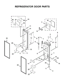 Refrigerator Door Parts parts for Kitchenaid Bottom-Mount Refrigerator KRFC704FPS01 from AppliancePartsPros.com