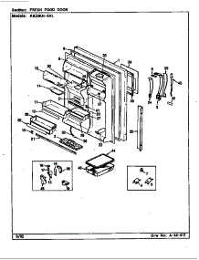 Fresh Food Door (Rb23ka-4Al / Cg99a) (Rb23kn-4Al / Cg96a) parts for Magic Chef Refrigerator RB23KN-4AL/CG99A from AppliancePartsPros.com