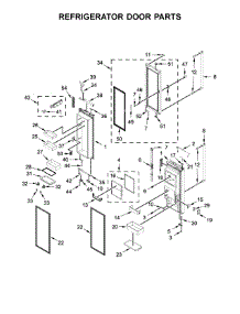 Refrigerator Door Parts parts for Kitchenaid Bottom-Mount Refrigerator KRFC804GSS00 from AppliancePartsPros.com