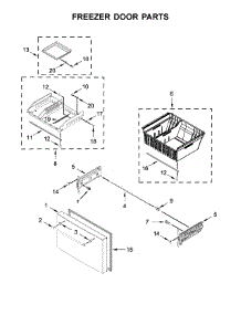 Freezer Door Parts parts for Kitchenaid Bottom-Mount Refrigerator KRFC804GSS00 from AppliancePartsPros.com