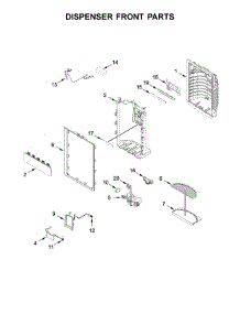 Dispenser Front Parts parts for Kitchenaid Bottom-Mount Refrigerator KRFC804GSS00 from AppliancePartsPros.com