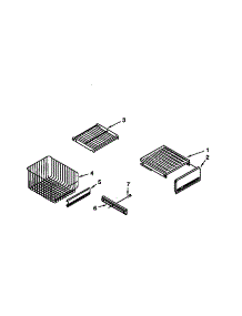 Freezer Shelf parts for Kitchenaid Side-By-Side Refrigerator 106KSSS36QDW05 from AppliancePartsPros.com