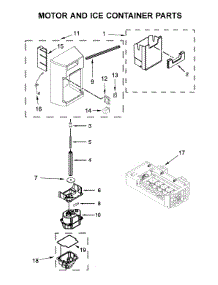 Motor And Ice Container Parts parts for Kitchenaid Side-By-Side Refrigerator KRSC503ESS01 from AppliancePartsPros.com