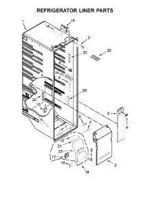 Refrigerator Liner Parts parts for Kitchenaid Side-By-Side Refrigerator KRSC503ESS01 from AppliancePartsPros.com