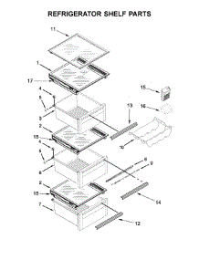 Refrigerator Shelf Parts parts for Kitchenaid Side-By-Side Refrigerator KRSC503ESS01 from AppliancePartsPros.com