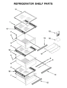 Refrigerator Shelf Parts parts for Kitchenaid Side-By-Side Refrigerator KRSC503ESS01 from AppliancePartsPros.com