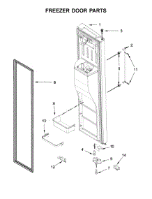 Freezer Door Parts parts for Kitchenaid Side-By-Side Refrigerator KRSC503ESS01 from AppliancePartsPros.com