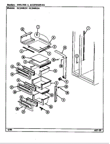 Shelves & Accessories (Rc244rda / Ds84a) (Rc244rda / Ds84b) (Rc244rdv / Ds83a) (Rc244rdv / Ds83b) parts for Magic Chef Refrigerator RC244RDA/DS83A from AppliancePartsPros.com
