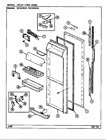 Fresh Food Door (Rc244rda / Ds84a) (Rc244rda / Ds84b) (Rc244rdv / Ds83a) (Rc244rda / Ds83a) (Rc244rda / Ds83b) parts for Magic Chef Refrigerator RC244RDA/DS83A from AppliancePartsPros.com