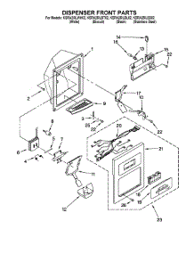 Dispenser Front Parts parts for Kitchenaid Side-By-Side Refrigerator KSRA25ILBT02 from AppliancePartsPros.com