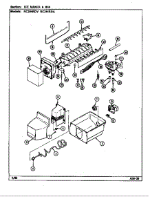 Ice Maker & Bin (Rc244rda / Ds84a) (Rc244rda / Ds84b) (Rc244rdv / Ds83a) (Rc244rdv / Ds83b) parts for Magic Chef Refrigerator RC244RDA/DS83A from AppliancePartsPros.com
