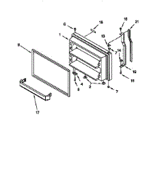 Freezer Door parts for Kitchenaid Refrigerator KTRSKDBL03 from AppliancePartsPros.com