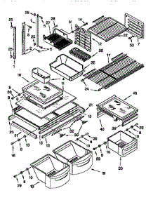 Shelf parts for Kitchenaid Refrigerator KTRSKDBL03 from AppliancePartsPros.com