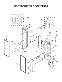 Refrigerator Door Parts parts for Kitchenaid Bottom-Mount Refrigerator KRFC604FSS01 from AppliancePartsPros.com