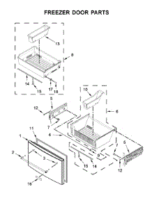 Freezer Door Parts parts for Kitchenaid Bottom-Mount Refrigerator KRFF507HBL00 from AppliancePartsPros.com