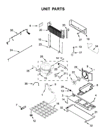 Unit Parts parts for Kitchenaid Bottom-Mount Refrigerator KRFF507HBL00 from AppliancePartsPros.com