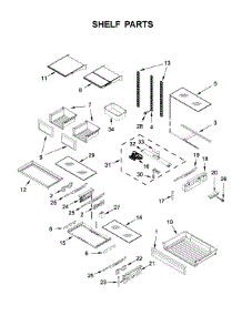 Shelf Parts parts for Kitchenaid Bottom-Mount Refrigerator KRFF507HBL00 from AppliancePartsPros.com