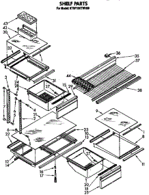 Shelf parts for Kitchenaid Refrigerator KTRF18KTO00 from AppliancePartsPros.com