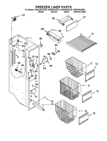 Freezer Liner Parts parts for Kitchenaid Side-By-Side Refrigerator KSRA25ILWH02 from AppliancePartsPros.com