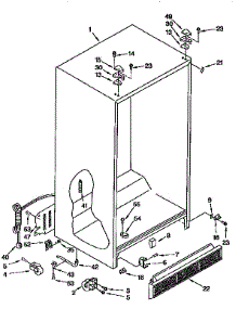 Cabinet parts for Kitchenaid Refrigerator KSRP27QBL00 from AppliancePartsPros.com