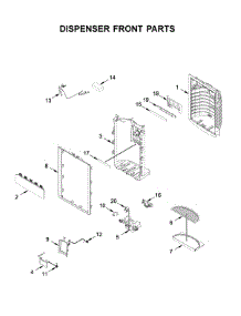 Dispenser Front Parts parts for Kitchenaid Bottom-Mount Refrigerator KRFC704FSS01 from AppliancePartsPros.com