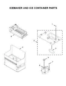Icemaker And Ice Container Parts parts for Kitchenaid Bottom-Mount Refrigerator KRFC704FSS01 from AppliancePartsPros.com