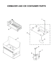 Icemaker And Ice Container Parts parts for Kitchenaid Bottom-Mount Refrigerator KRFC704FSS01 from AppliancePartsPros.com