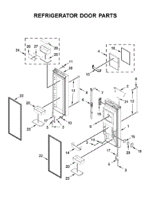Refrigerator Door Parts parts for Kitchenaid Bottom-Mount Refrigerator KRFC704FSS01 from AppliancePartsPros.com