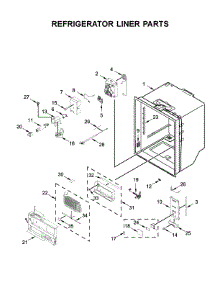 Refrigerator Liner Parts parts for Kitchenaid Bottom-Mount Refrigerator KRFC704FSS01 from AppliancePartsPros.com