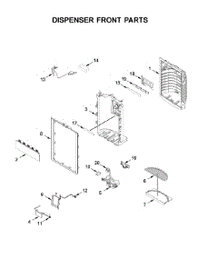 Dispenser Front Parts parts for Kitchenaid Bottom-Mount Refrigerator KRFC704FSS01 from AppliancePartsPros.com