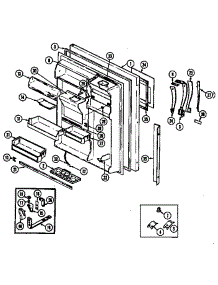 Fresh Food Door (Rb234rda / Dg86a) (Rb234rdv / Dg85a) (Rb234rlda / Dg88a) (Rb234rldv / Dg87a) parts for Magic Chef Refrigerator RB234RDV/DG86A from AppliancePartsPros.com