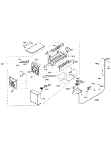 Icemaker parts for Thermador Side-By-Side Refrigerator KBUDT4255E/04 from AppliancePartsPros.com