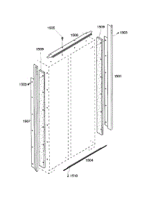 Framing parts for Thermador Side-By-Side Refrigerator KBUDT4255E/04 from AppliancePartsPros.com