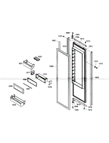 Door Assy 1 parts for Thermador Side-By-Side Refrigerator KBUDT4275E/01 from AppliancePartsPros.com