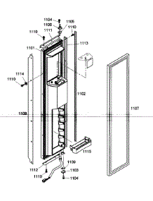 Door Assy 2 parts for Thermador Side-By-Side Refrigerator KBUDT4275E/01 from AppliancePartsPros.com