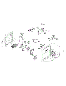 Front Panel parts for Thermador Side-By-Side Refrigerator KBUDT4275E/01 from AppliancePartsPros.com