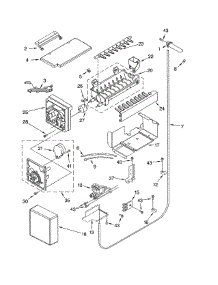 Icemaker parts for Thermador Side-By-Side Refrigerator KBUDT4860A/01 from AppliancePartsPros.com