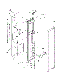 Freezer Door parts for Thermador Side-By-Side Refrigerator KBUDT4860A/01 from AppliancePartsPros.com