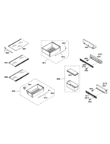 Shelf Assy 1 parts for Thermador Side-By-Side Refrigerator KBUDT4255E/01 from AppliancePartsPros.com