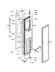 Freezer Door parts for Thermador Side-By-Side Refrigerator KBUDT4255E/01 from AppliancePartsPros.com