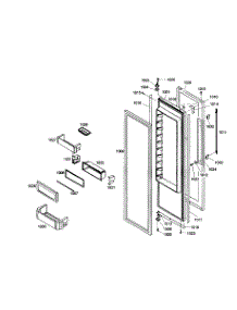 Refrigerator Door parts for Thermador Side-By-Side Refrigerator KBUDT4255E/01 from AppliancePartsPros.com