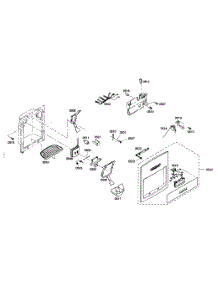Front Cover Assy parts for Thermador Side-By-Side Refrigerator KBUDT4255E/01 from AppliancePartsPros.com