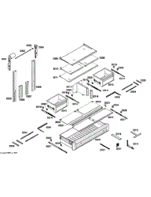 Refrig Shelfs parts for Thermador Bottom-Mount Refrigerator T36BT71FS/08 from AppliancePartsPros.com