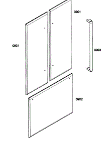Door Outer parts for Thermador Bottom-Mount Refrigerator T36BT71FS/08 from AppliancePartsPros.com